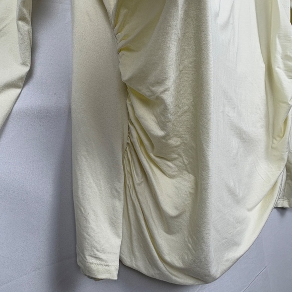 Talbots Long Sleeve Knit 2-Layer Top Blouse 2X Ruched Office Modest Minimalist - Picture 3 of 12